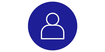 Simple line icon of a person
