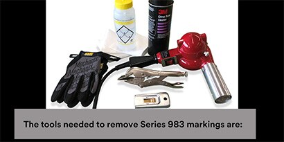 Tools for reflective tape removal
