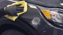 Cleaning the panel after sanding