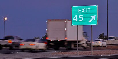 Retroreflectivity sign examples at airport
