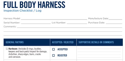 Image of fall protection inspection checklist

