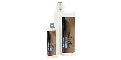 Research and compare products using the 3M bonding product comparison tool. Image of structural adhesives.
