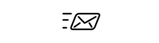 Mail icon on white background
