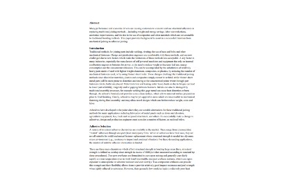 Image of a page from the white paper Two-Part Epoxy Adhesive Performance vs. Mechanical Fasteners