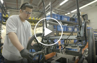 Still shot from a video showing ways a 3M structural adhesive helped PDG Mobility: lightweighting, scaled production and more
