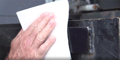 Cleaning and prepping surface for tape
