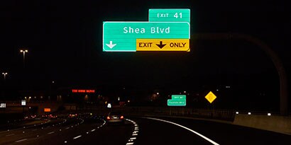 Bright airport sign
